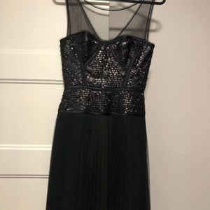 BCBG black sequin dress
